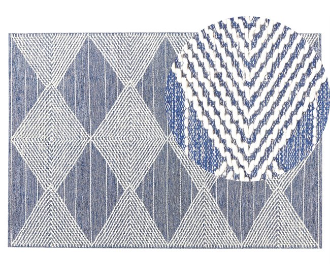 Beliani Pelos curtos DATCA 140x200 Azul