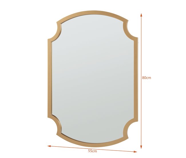 [en.casa] Espelho de parede Aura design atrativo MDF Dourado