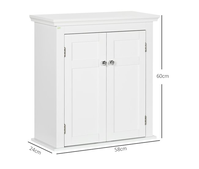 Armário de Parede Casa de Banho MDF kleankin Branco