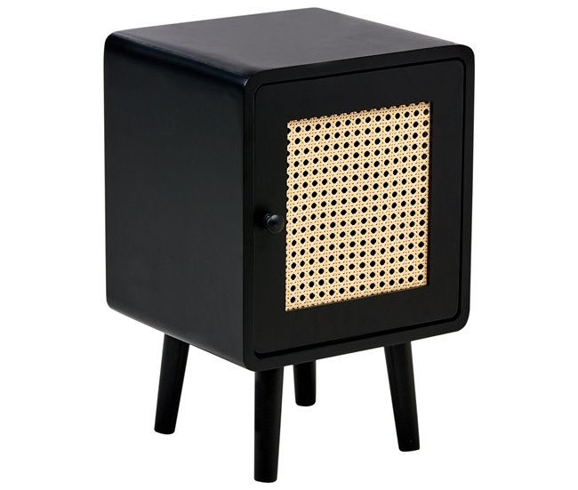 Beliani Mesinha de cabeceira LEFROY 33 Preto