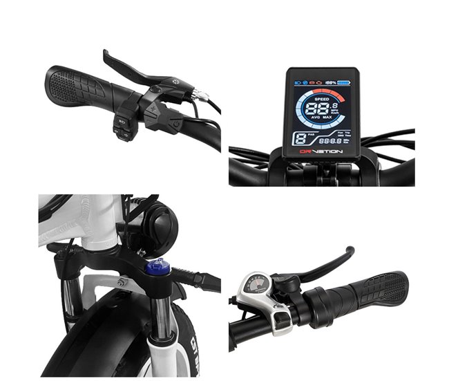 DrveTion CT20 Bicicleta Elétrica - Motor 750W Bateria 48V15AH Branco