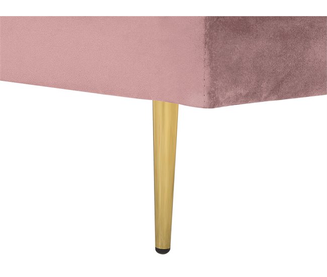 Beliani Chaise longue versão à direita Veludo MIRAMAS Azul Marino