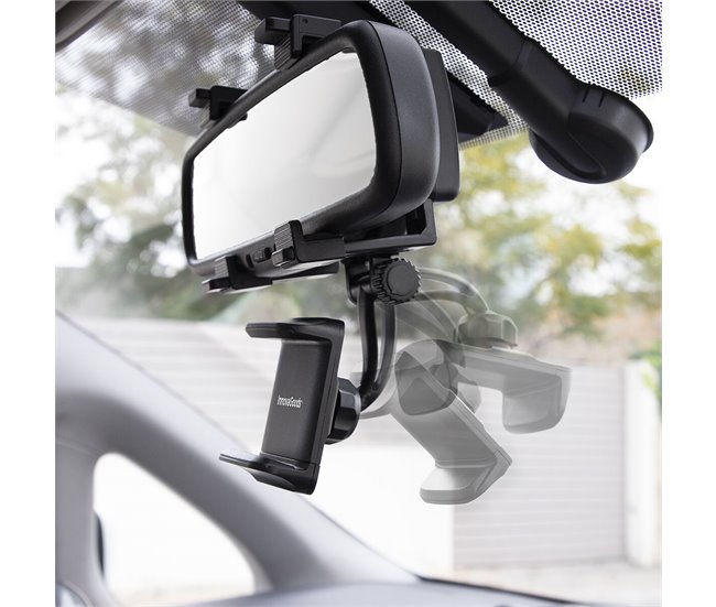 Suporte de Smartphone para o Espelho Retrovisor Preto