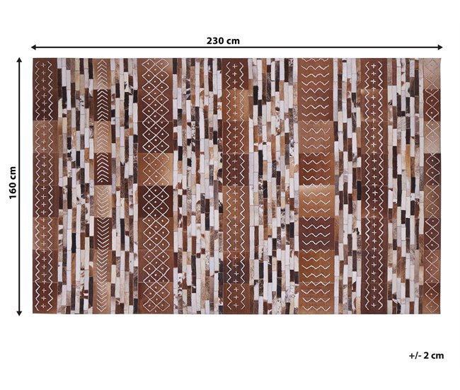 Beliani Pelos curtos HEREKLI 160x230 Castanho Claro