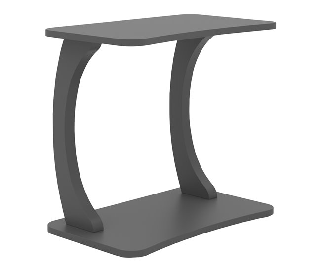 Mesa de apoio em forma de C Stattela [en.casa] 59x35 Branco