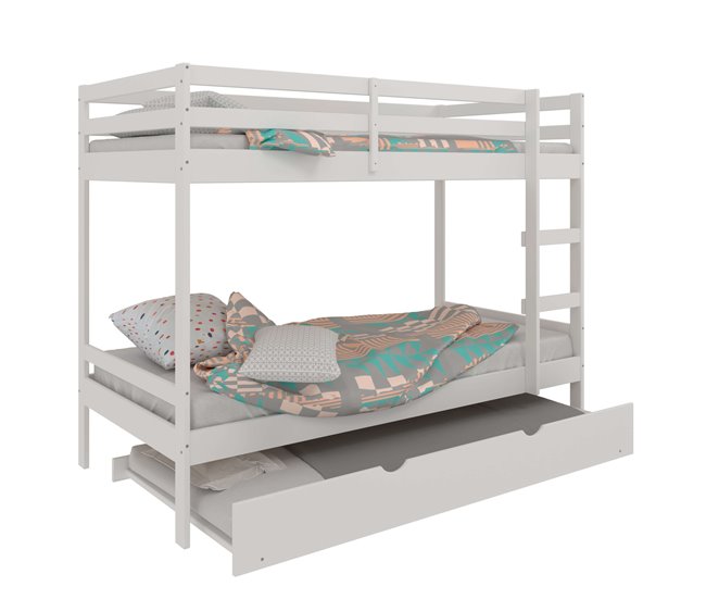 Gaveta inferior do beliche do coelho Branco