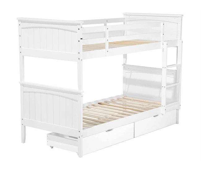 Beliani Beliche Pinho ALBON 97x208 Branco