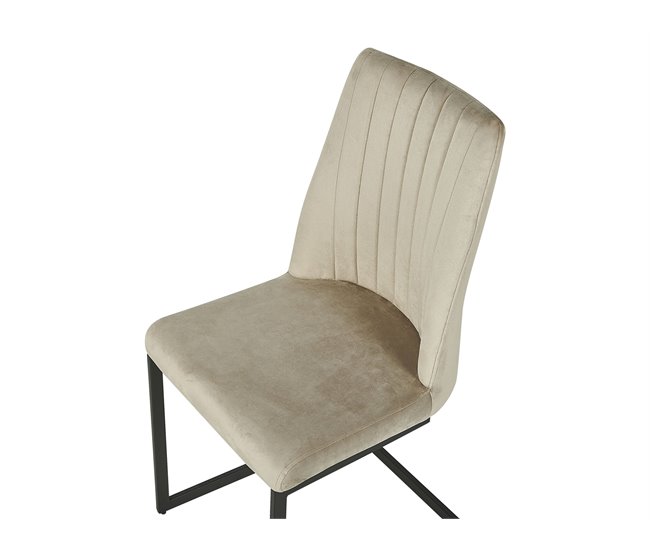 Beliani Silla de comedor LAVONIA Azul Marino