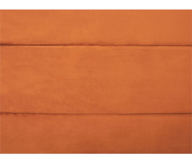 Beliani Cama com armazenamento Veludo ROUEN 168x214 Laranja