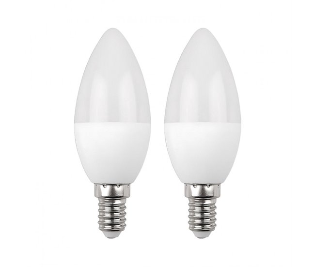Pack 2 Lâmpadas Vela LED 7hSevenOn Premium Branco