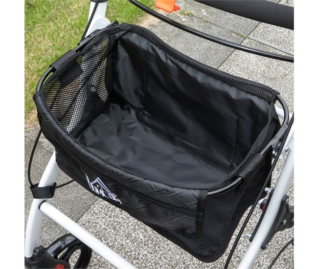 Andarilho Idosos Alumínio, Plástico e Poliéster HOMCOM Branco