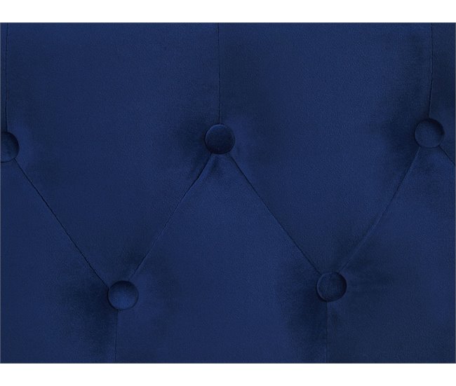 Beliani Cama com estrado Veludo GASSIN 100x231 Azul Marino