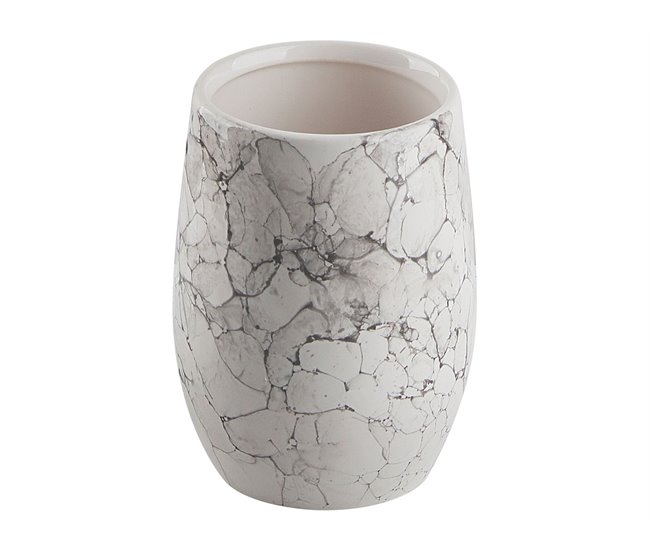 Beliani Conjunto de accesorios de baño CALLELA Branco/ Bege