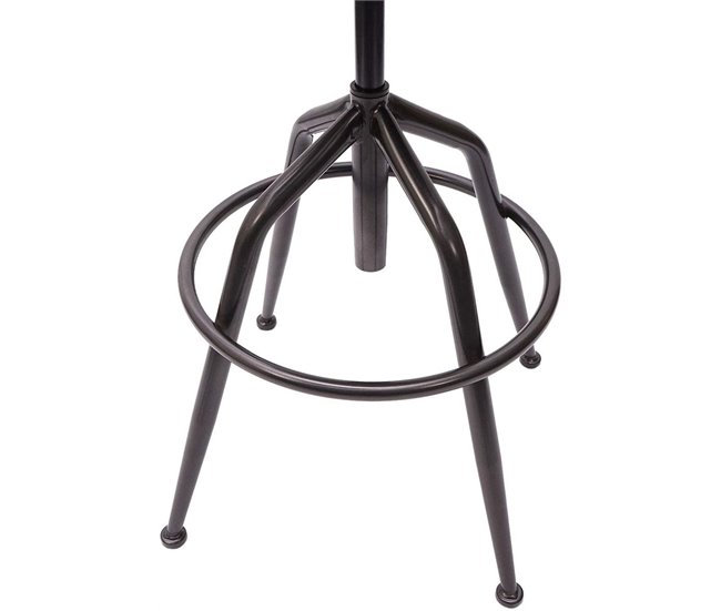 1x banco de bar giratório estilo industrial cinza vintage Cinza