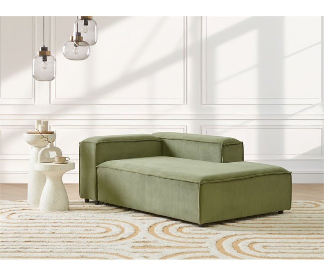 Beliani Chaise longue Bombazine ARDAL Verde