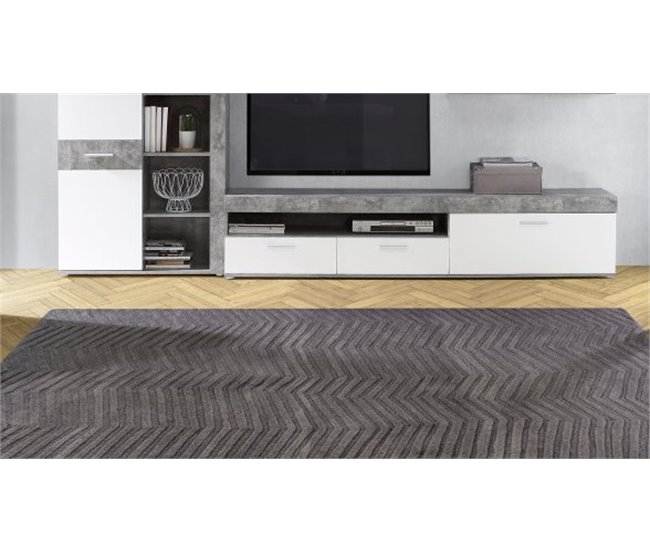 Móvel de sala AKRON Branco/cinza