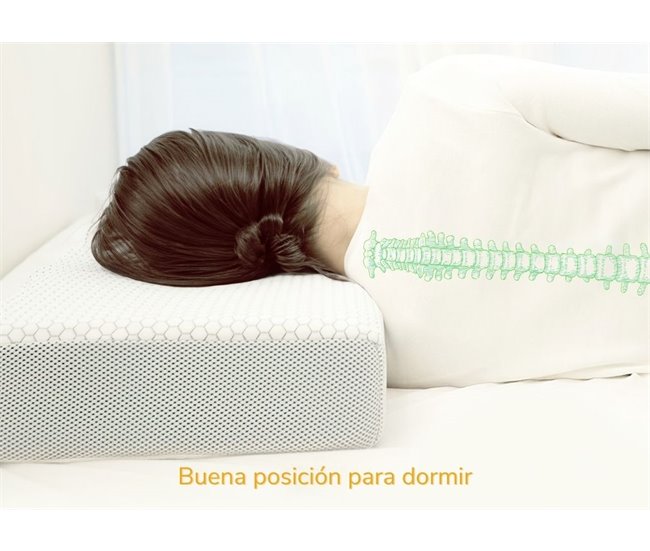 Almofada Ergonômica Anti-Rugas ERGO Extra Grande Branco/cinza