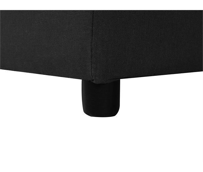 Beliani Sofá esquinero Poliéster NESNA Preto