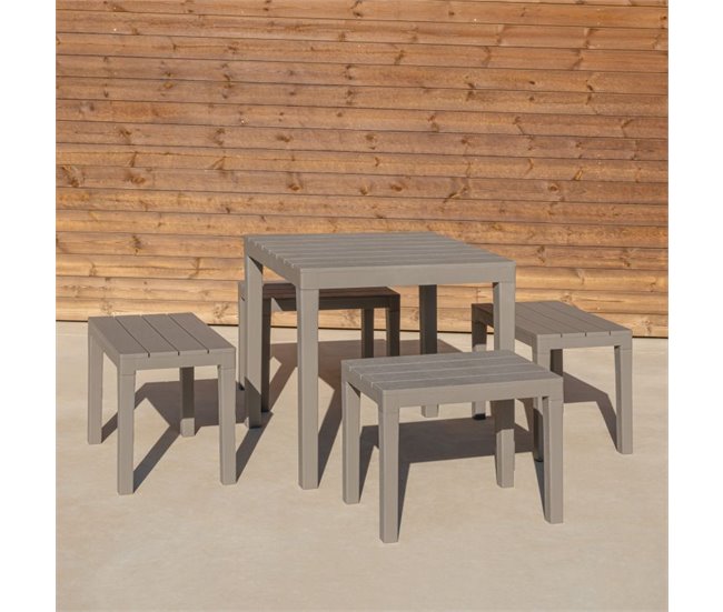 Banco de exterior Nailu 39x60 Castanho