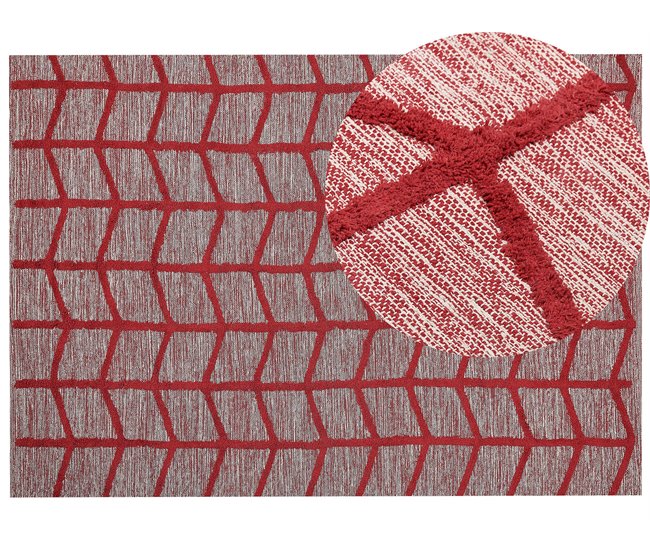 Beliani Pelos curtos SIVAS 160x230 Vermelho