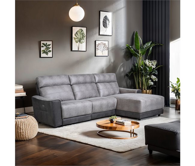 Chaise longue relax eléctrico MOON Cinza