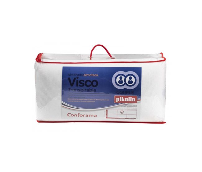 Conjunto de 2 almofadas 60 cm VISCOTRANSPIRÁVEL PIKOLÍN  Branco