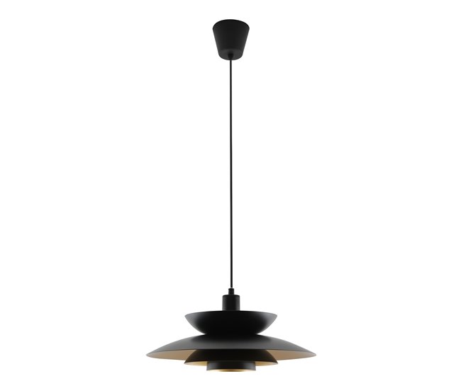 Candeeiro de teto JUPITER normal 25W 177cm  Preto/ Dourado