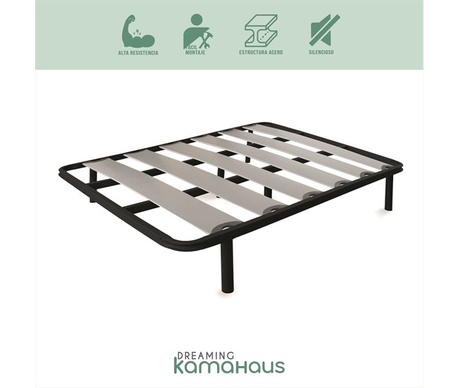 Conjunto Alora Colchão Viscoelástico + Bases de Ripas de faia 