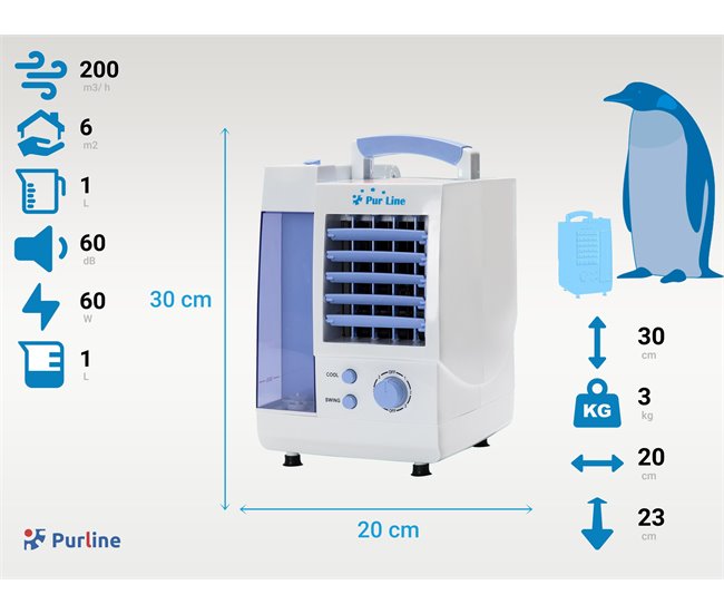 Climatizador evaporativo de mesa Branco