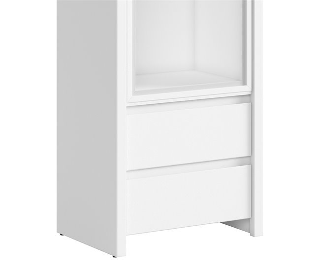 Armário expositor 1 porta 2 gavetas Soren 56 Branco