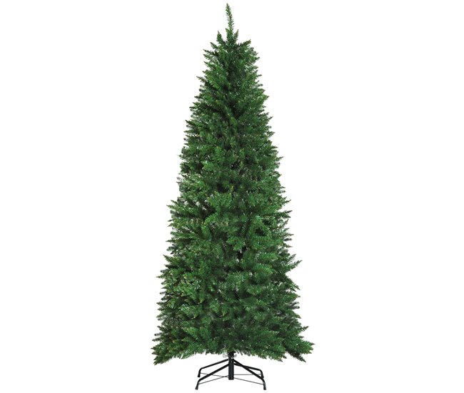 Árvore de Natal PVC e Aço HOMCOM, casa - natal Verde