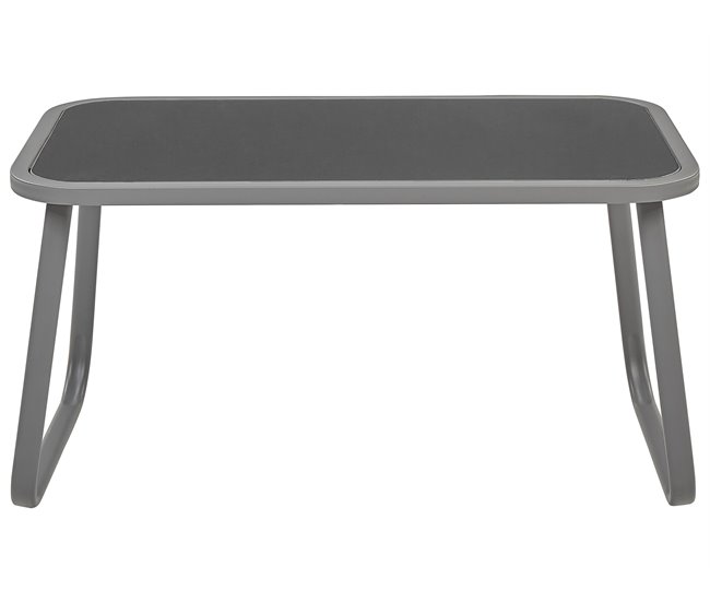Beliani Conjunto lounge Aço BARREA Cinza