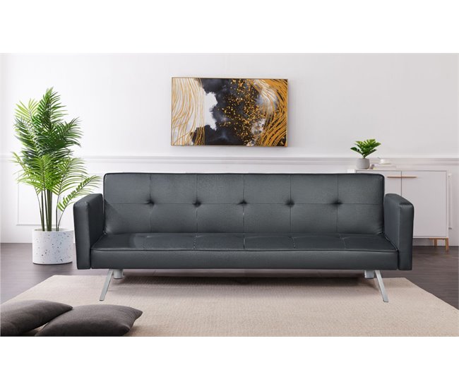 Sofá-cama Aveli Cinza Escuro
