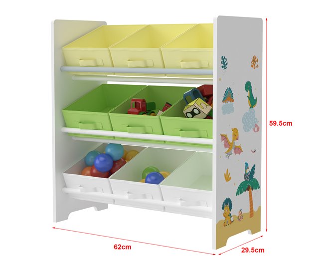 Estante para crianças Boiro 3 níveis aglomerado 62 GR1531651