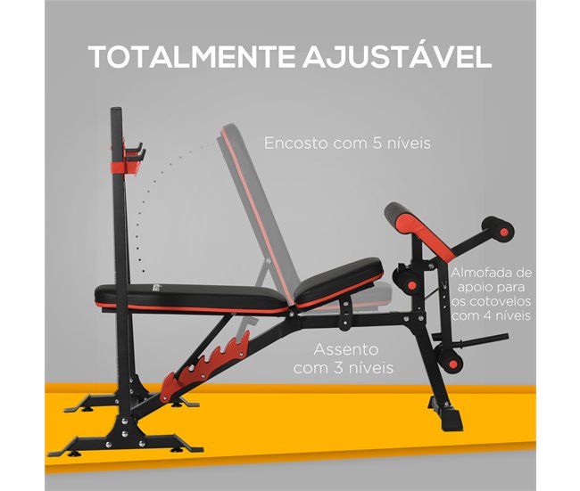Banco de Musculação Aço e PU SPORTNOW Preto