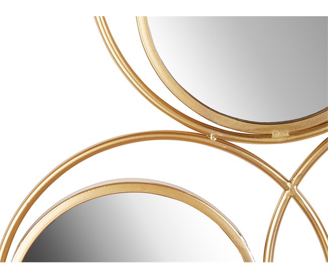 Beliani Espelho decorativo LESCAR Dourado