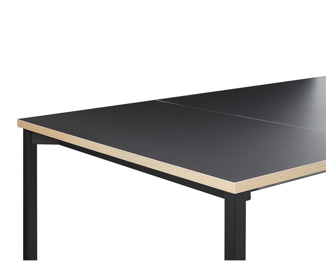Beliani Mesa de jantar AVIS 90x140 Preto