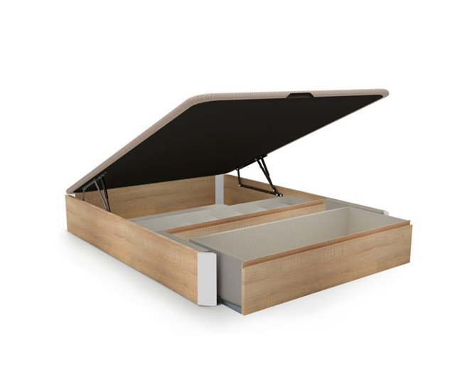 Sommier rebatível luxo S-Max 3D 150x190 Natural/ Branco
