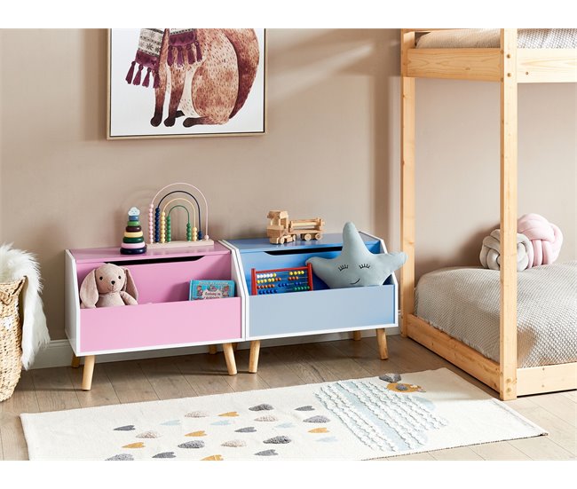 Beliani Aparador CASPER Rosa