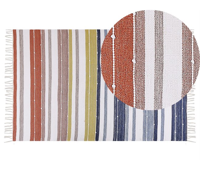 Beliani De tejido plano TOZAKLI 140x200 Multicor