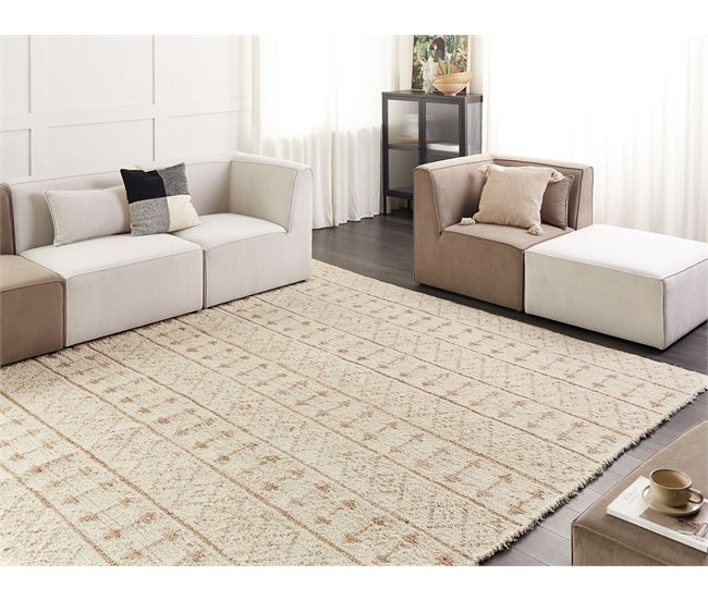 Beliani Entrelaçado SANAO 300x400 Bege