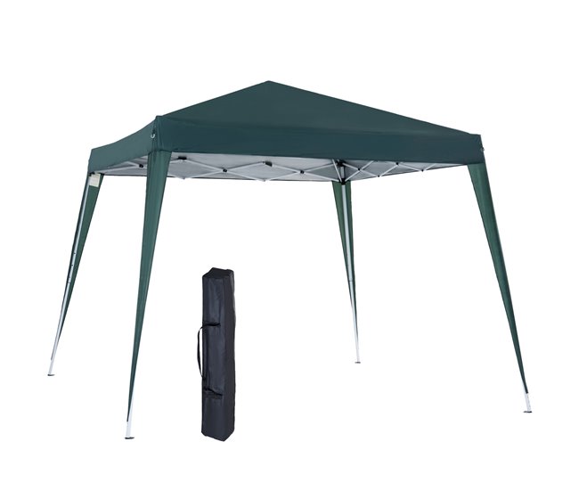 Tenda Dobrável Aço e Tecido Oxford Outsunny 240x240 Verde