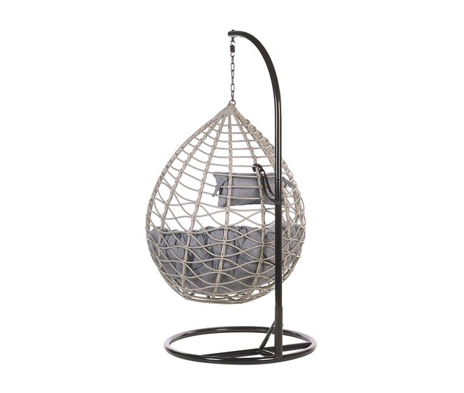 Beliani Sillón colgante ARSITA Cinza