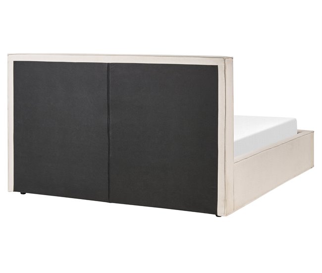Beliani Cama com estrado Poliéster MOISSAC 177x224 Bege