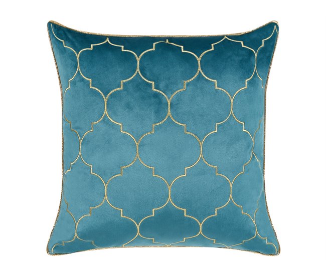 Beliani Almofada decorativa ALYSSUM 45x45 Azul