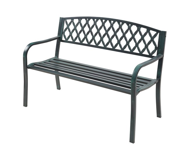 Banco de jardim exterior Opsasar de 3 lugares [casa.pro] 127x53 Branco