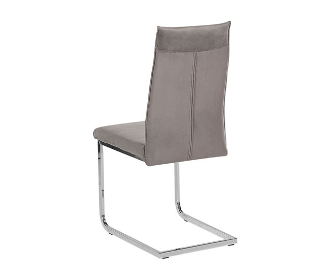 Beliani Silla de comedor ROCKFORD Cinza