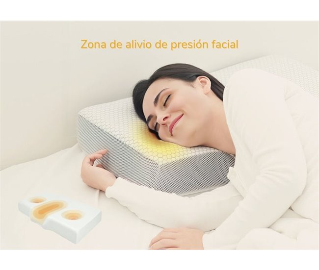 Almofada Ergonômica Anti-Rugas ERGO Extra Grande Branco/cinza