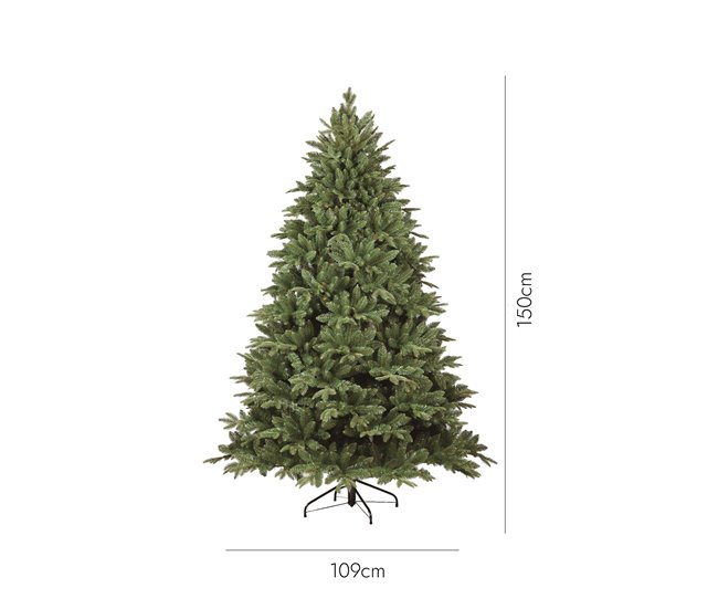 Árvore de Natal de efeitos reais Verde/ Cinza