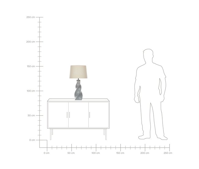 Beliani Lámpara de mesa BELAYA Bege